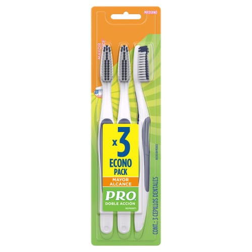 Cepillo Dental Mayor Alcance Medio x3