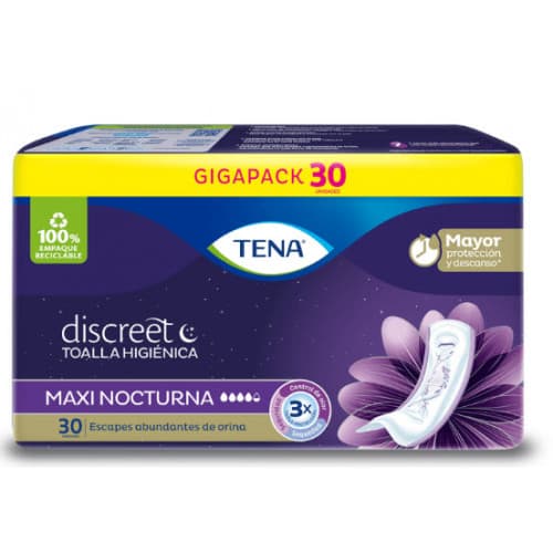 Toallitas Discreet Maxi Noche 30un